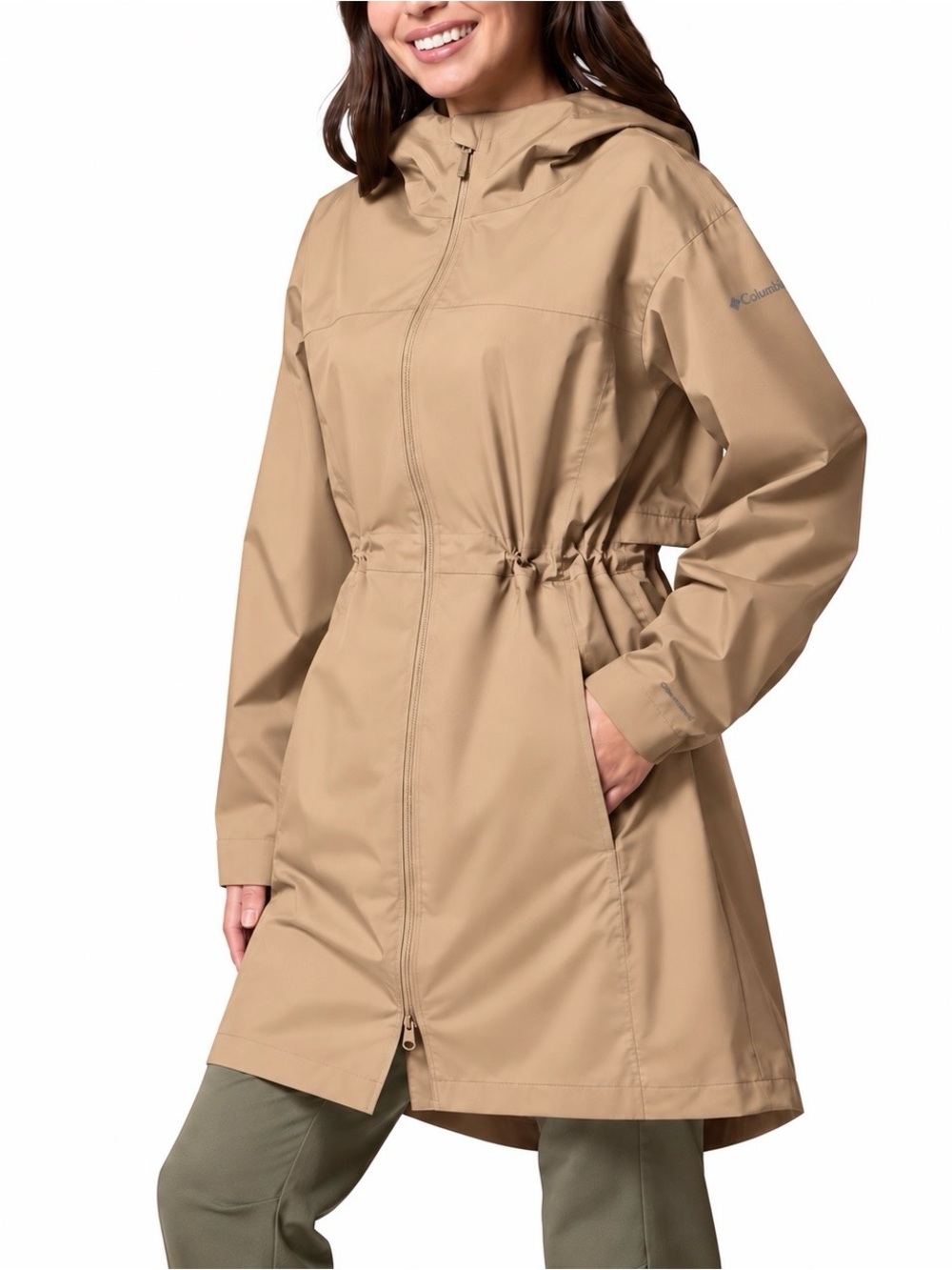 NWT Columbia Omni-Tech Weekend Adventure II Long Rain Shell Tan Women’s Plus 2X